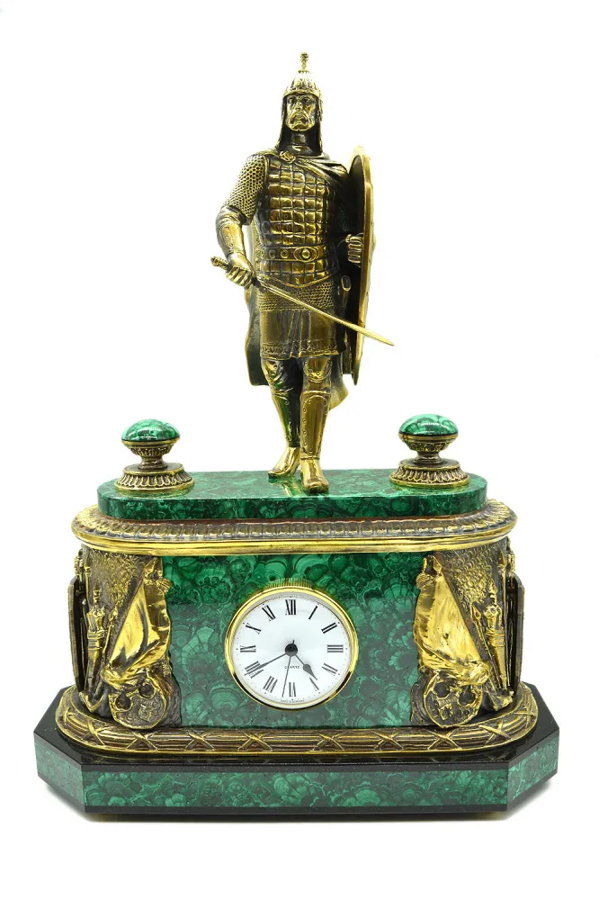 Часы каминные "Русский Воин"